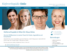 Tablet Screenshot of kieferorthopaedie-sinko.at